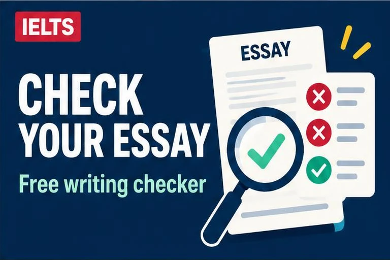 Illustrated study guide: Free IELTS writing checker: what it should check and how to use it