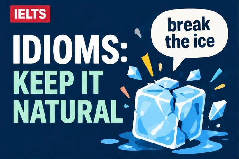 Illustrated study guide: Idioms in IELTS Speaking: when they help and when they hurt