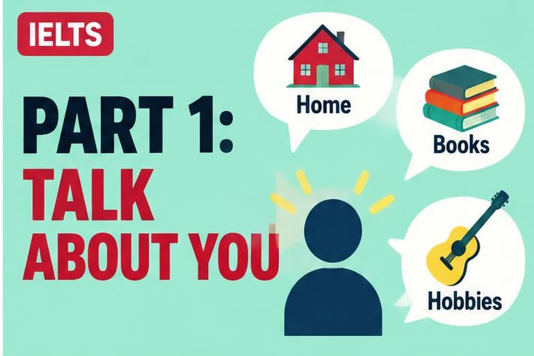 Illustrated study guide: IELTS Speaking Part 1 Questions and Answers: How to Prepare Properly