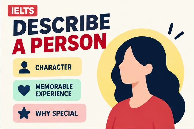 Illustrated study guide: IELTS Speaking Part 2: How to Handle 'Describe a Person' Cue Cards