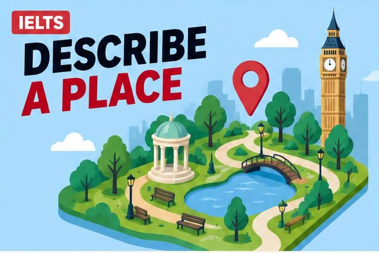 Illustrated study guide: IELTS Speaking Part 2: How to Handle 'Describe a Place' Cue Cards