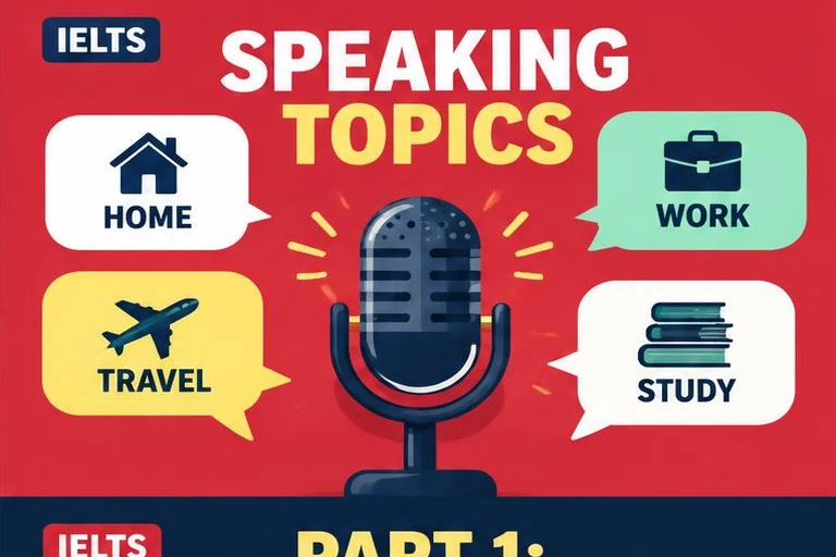 Illustrated study guide: IELTS Speaking Topics Practice List: What to Expect and How to Prepare