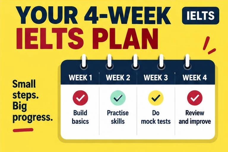 Illustrated study guide: A One-Month IELTS Study Plan for Writing and Speaking