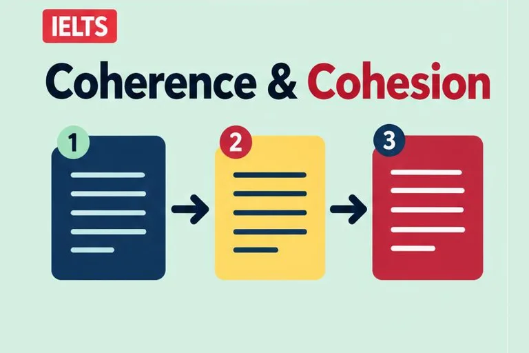 Illustrated study guide: IELTS Writing coherence and cohesion: how to improve this band score