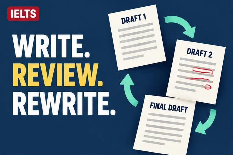 Illustrated study guide: IELTS writing self-study: a weekly routine that improves your band