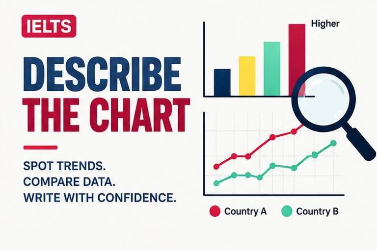 Illustrated study guide: How to Describe a Chart in IELTS Writing Task 1