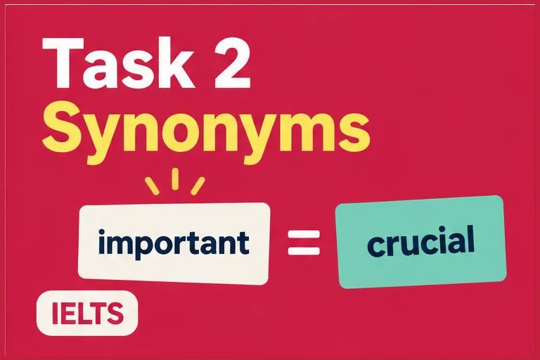 Illustrated study guide: IELTS Writing Task 2 synonyms: replace common words without errors