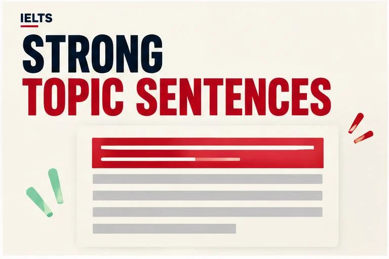 Illustrated study guide: IELTS Writing Task 2 topic sentences: how to start every body paragraph